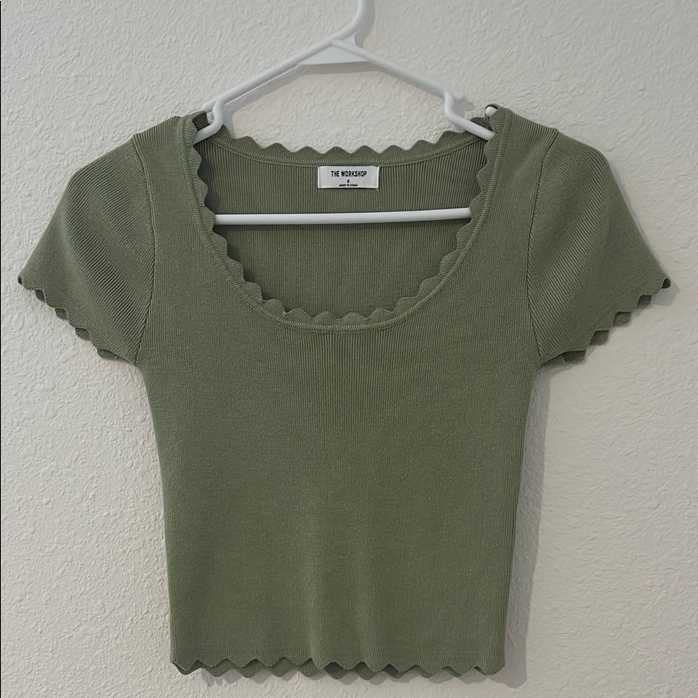 Olive Green Women's Crop Top